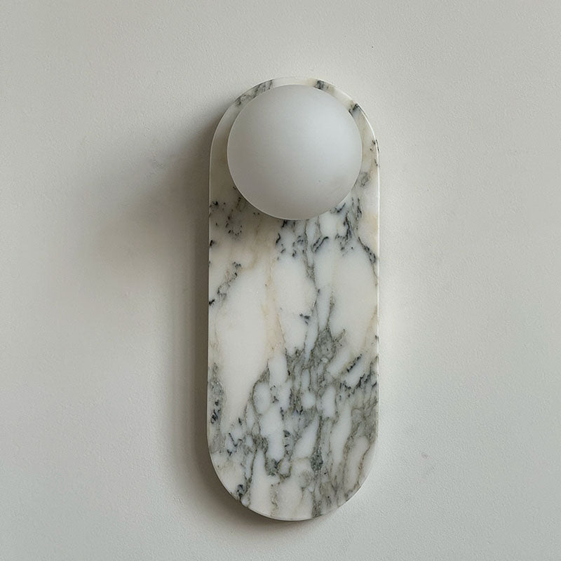 Comarion Premium Nordic Art White Marble Jade Sconce Wall Lamp - Lamp Copper