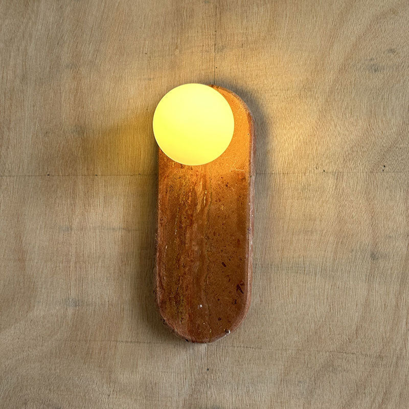 Avi Lampada da Parete Ovale in Marmo