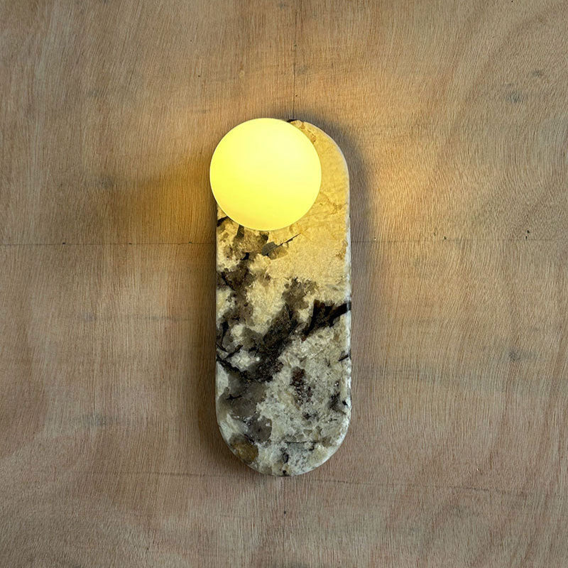 Avi Lampada da Parete Ovale in Marmo