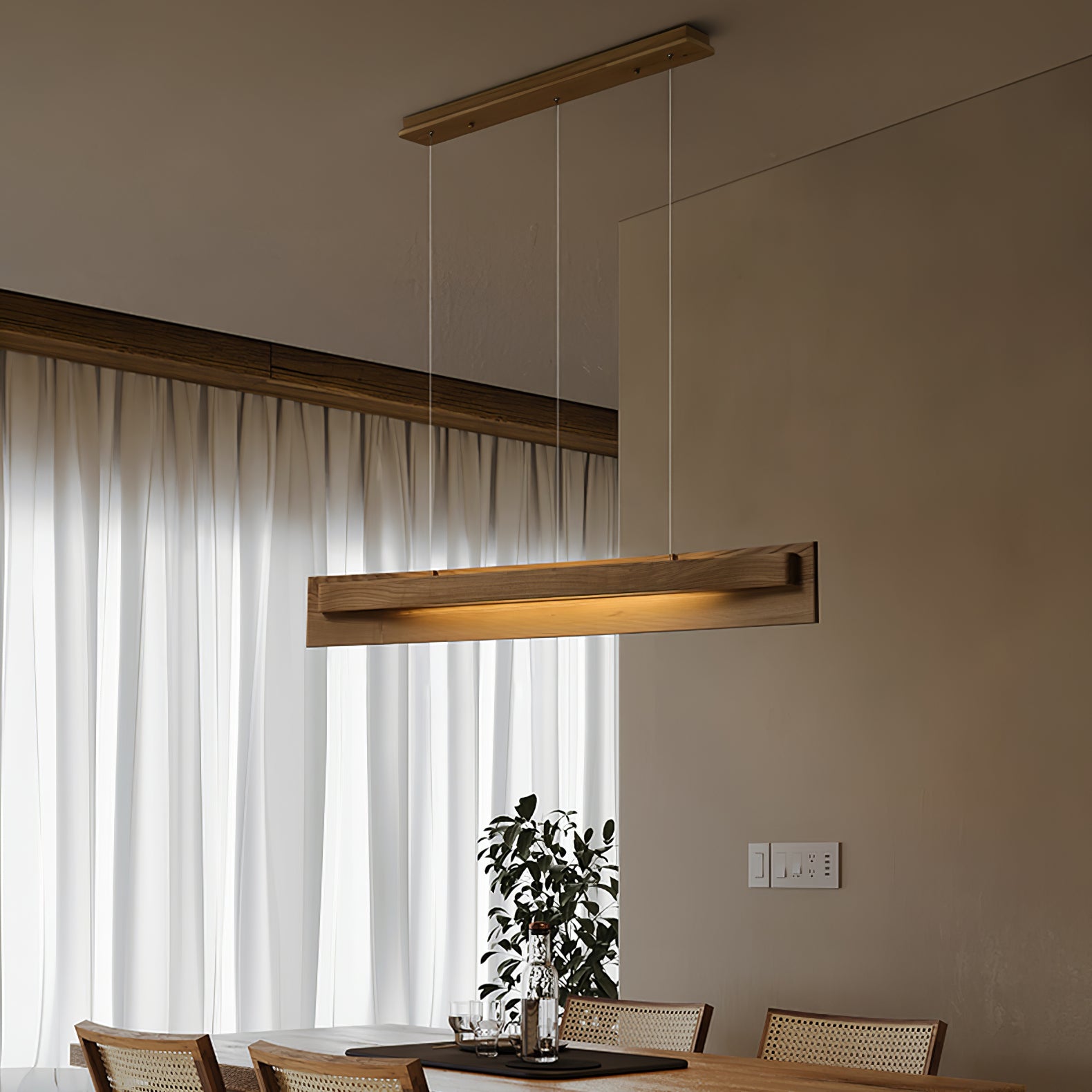 Zaraeyra Minimalist Wood Pendant Light - Blowlighting