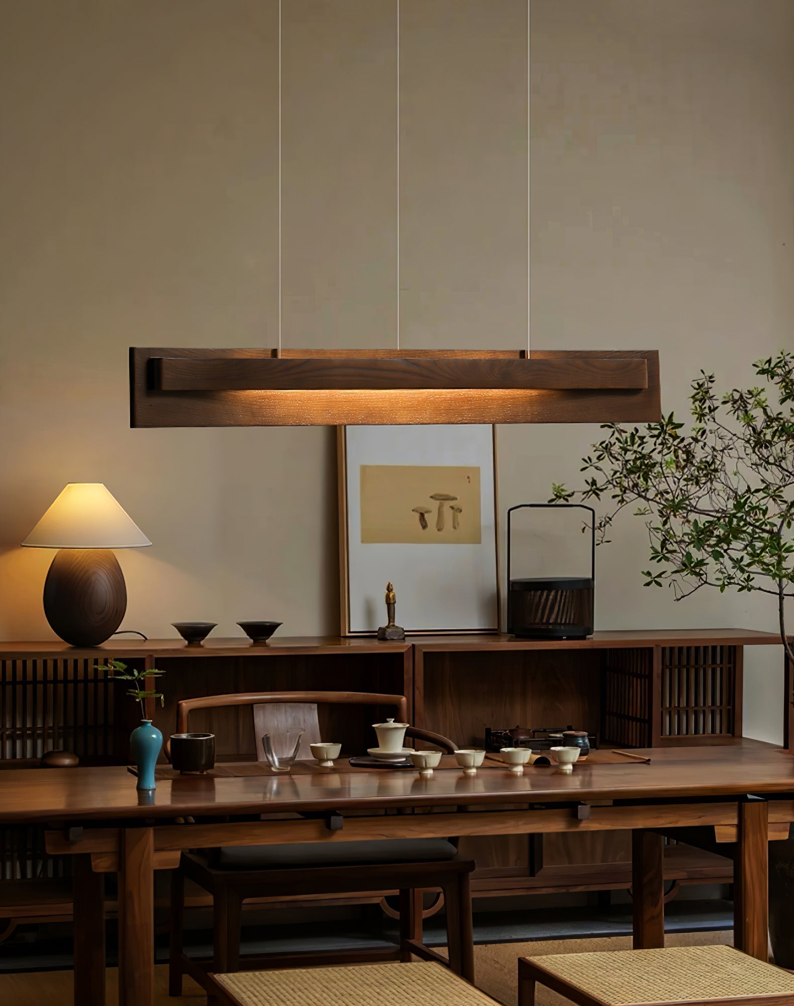 Zaraeyra Minimalist Wood Pendant Light - Blowlighting