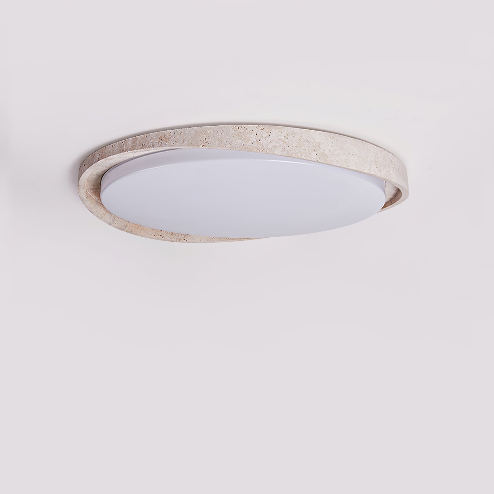 Vanoren Oval Frame Travertine Ceiling Light - Neutralighting