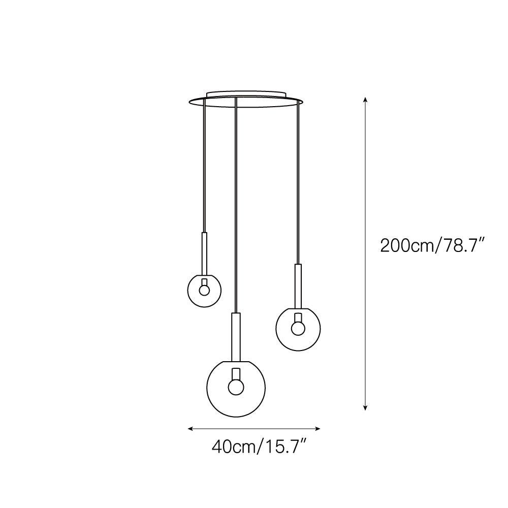 Vetheel Traditional Cloud Metal Glass Pendant Lamp - Lamp Copper