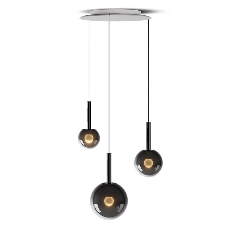 Vetheel Traditional Cloud Metal Glass Pendant Lamp - Lamp Copper