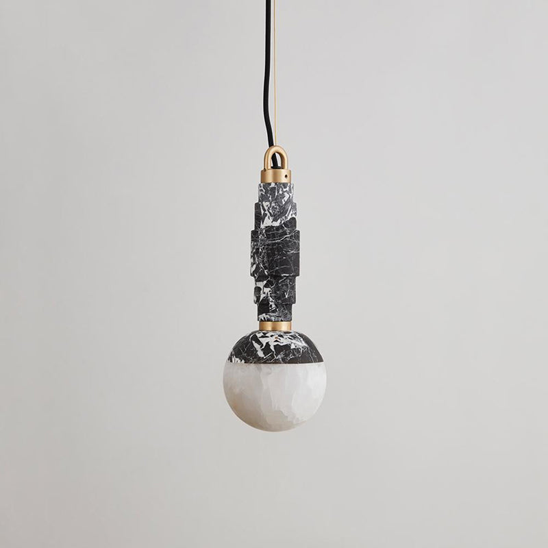 Vevinir Modern Minimalist Marble Alabaster Pendant Lamp - Lamp Copper