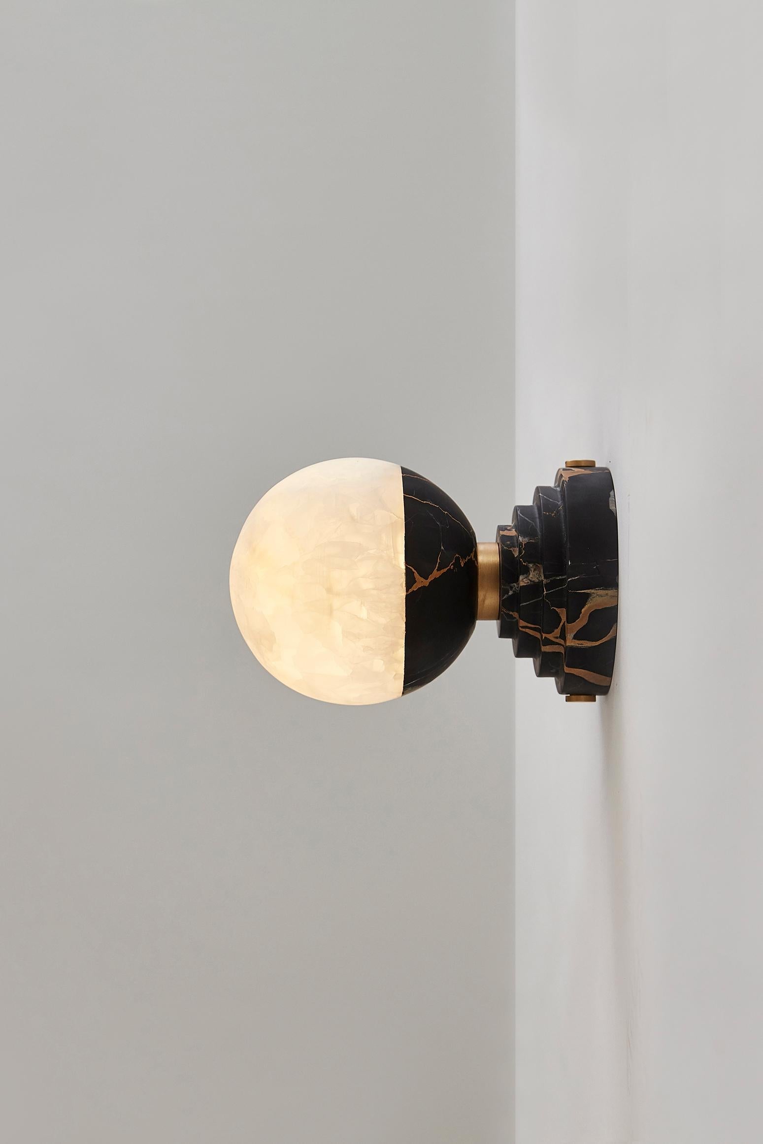 Nythee Modern Minimalist Brass Marble Wall Lamp - Lamp Copper