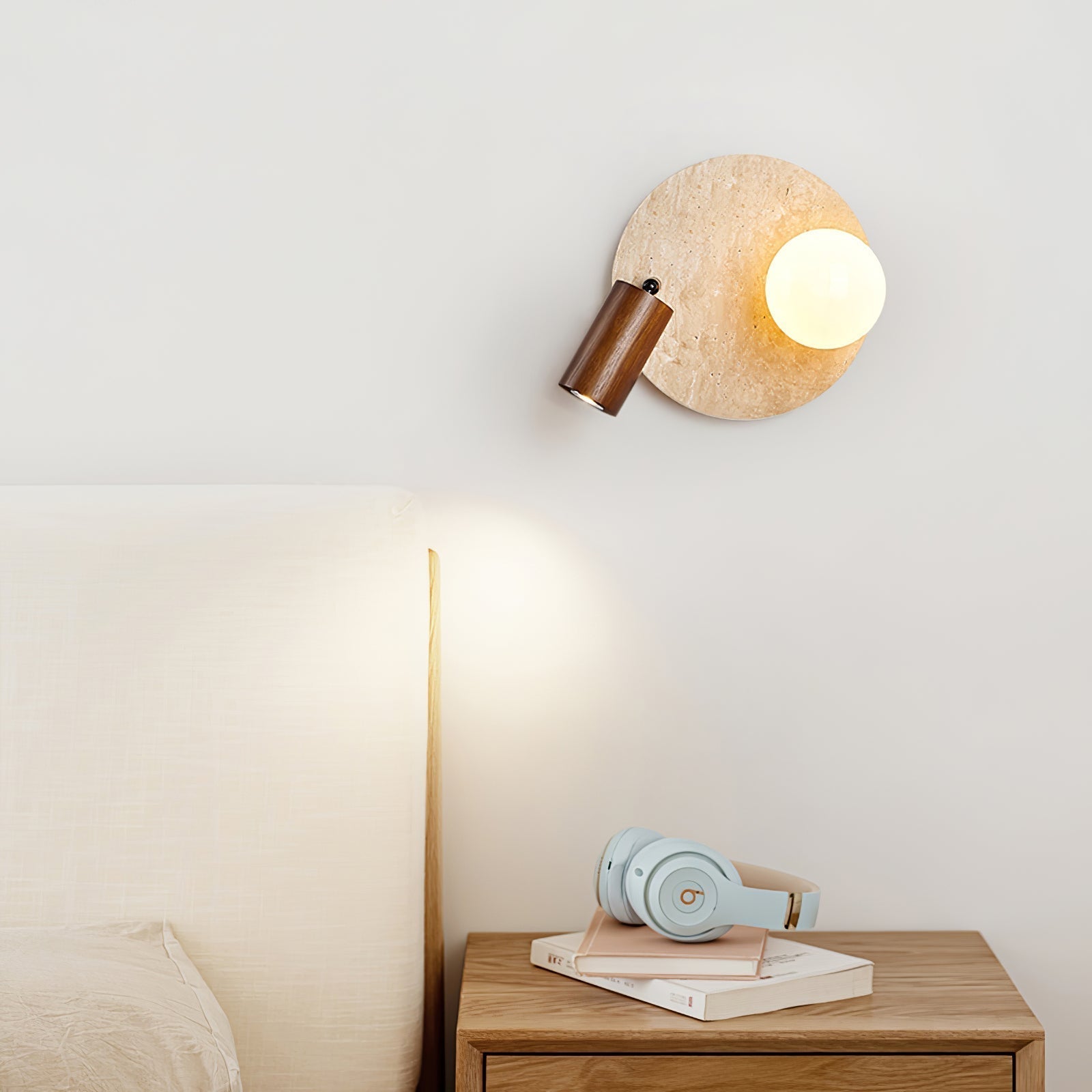 Armara Travertine Disc Wall Light - Neutralighting