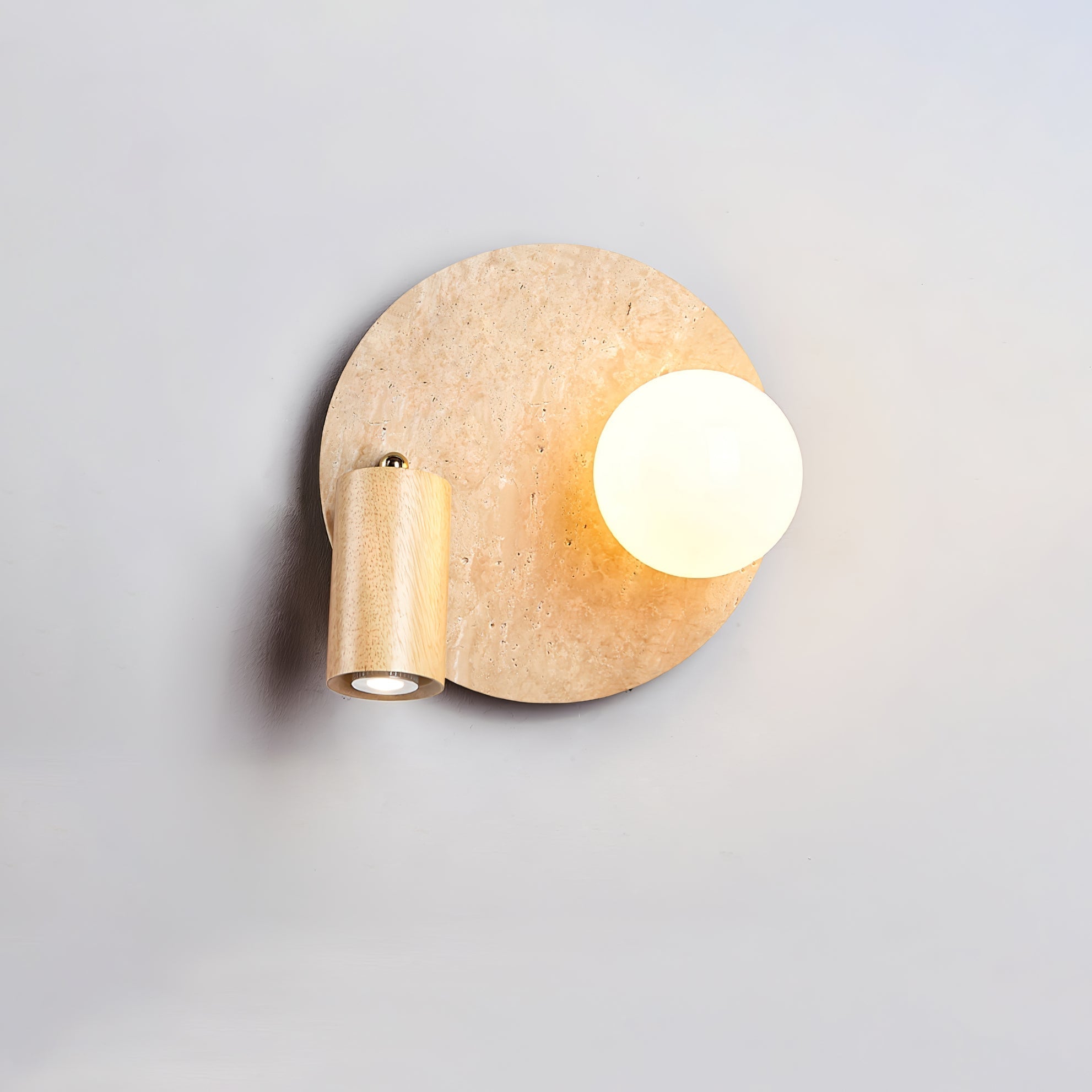 Armara Travertine Disc Wall Light - Neutralighting