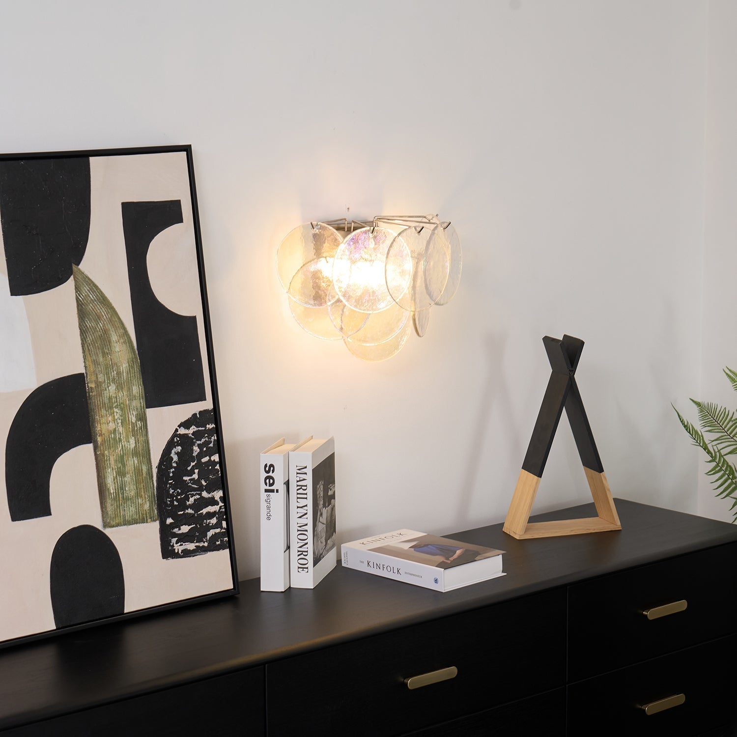 Aurora Wall Lamp Murano Glass Disc Artistic - Blowlighting