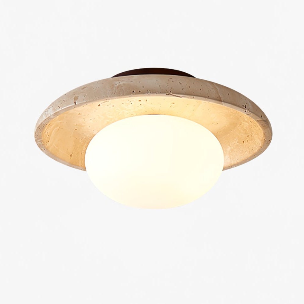 Cataliel Minimalist Travertine Ceiling Light - Neutralighting