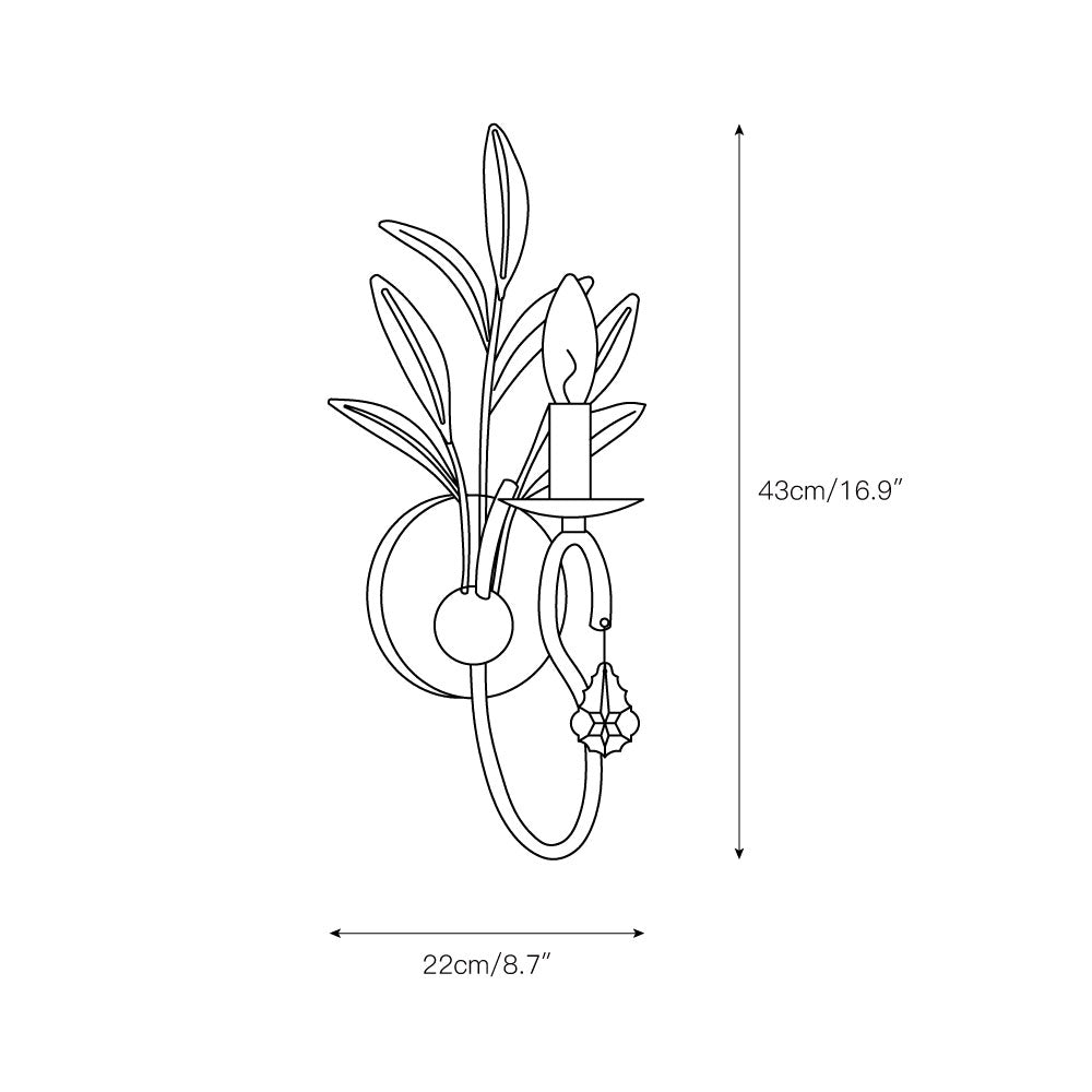 Zerinos Individual Creativity Brass Crystal Sconces Wall Lamp - Lamp Copper