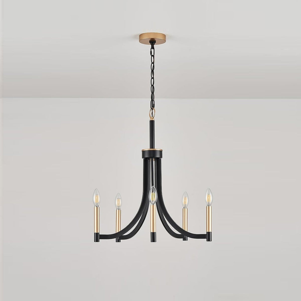 Ceshaora Vintage Industrial Brass Metal Chandelier - Lamp Copper