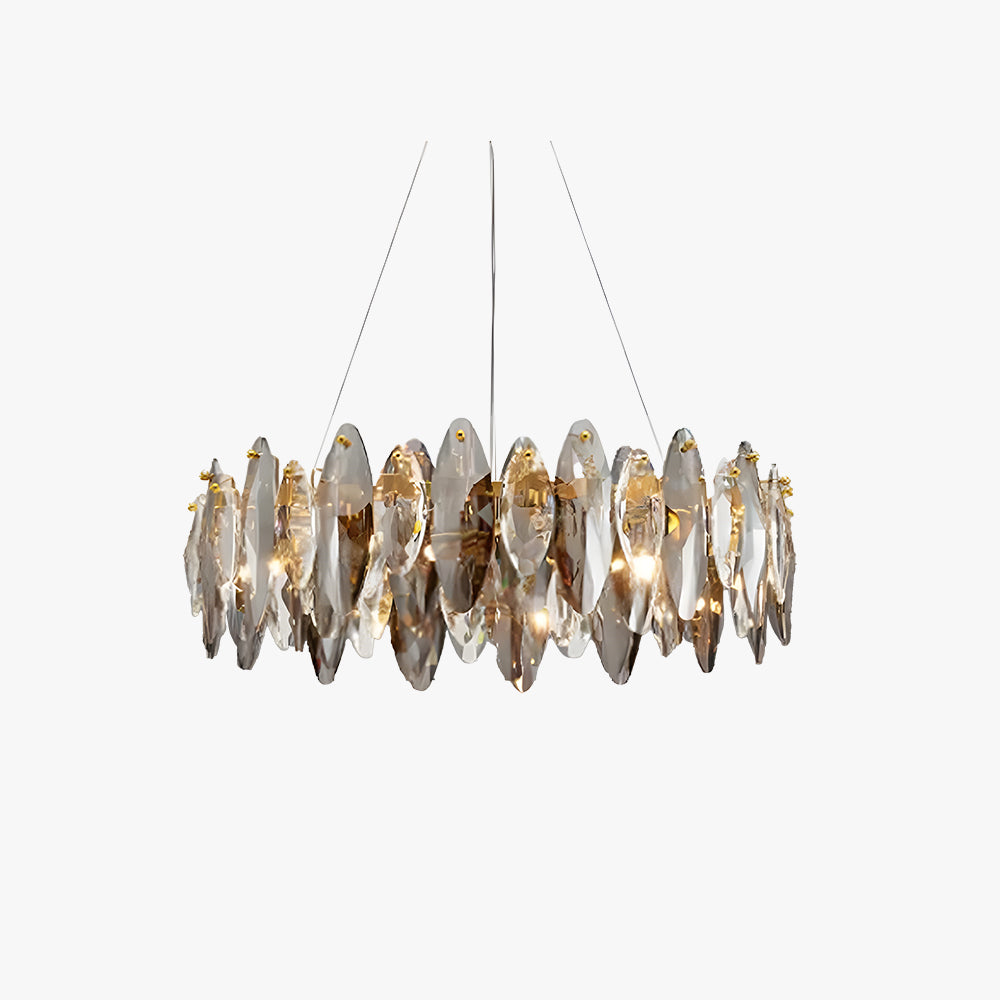 Kristy Cristallo LED Vetro/Metallo Lampadari Ellittica Oro Soggiorno