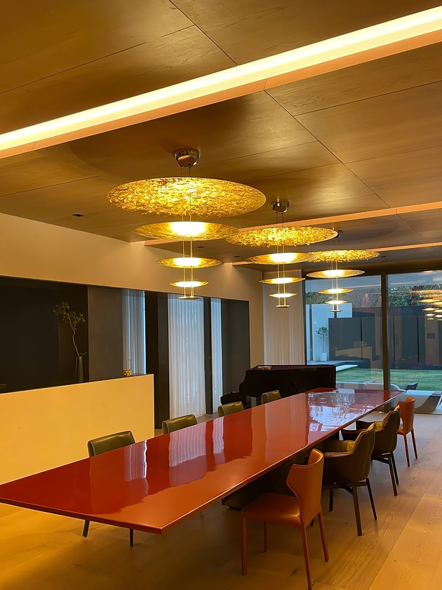 Zathaara Layered Gold Foil Pendant Light - Blowlighting