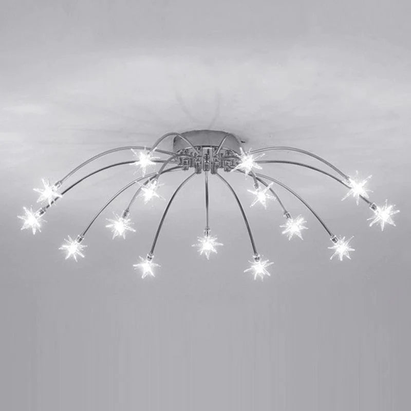 Arisha Art Deco Starry Plafoniere ad incasso Metallo Vetro Cucina