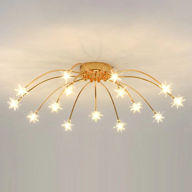 Arisha Art Deco Starry Plafoniere ad incasso Metallo Vetro Cucina
