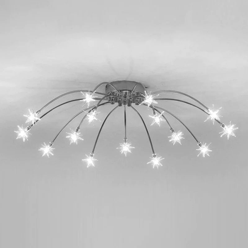 Arisha Art Deco Starry Plafoniere ad incasso Metallo Vetro Cucina
