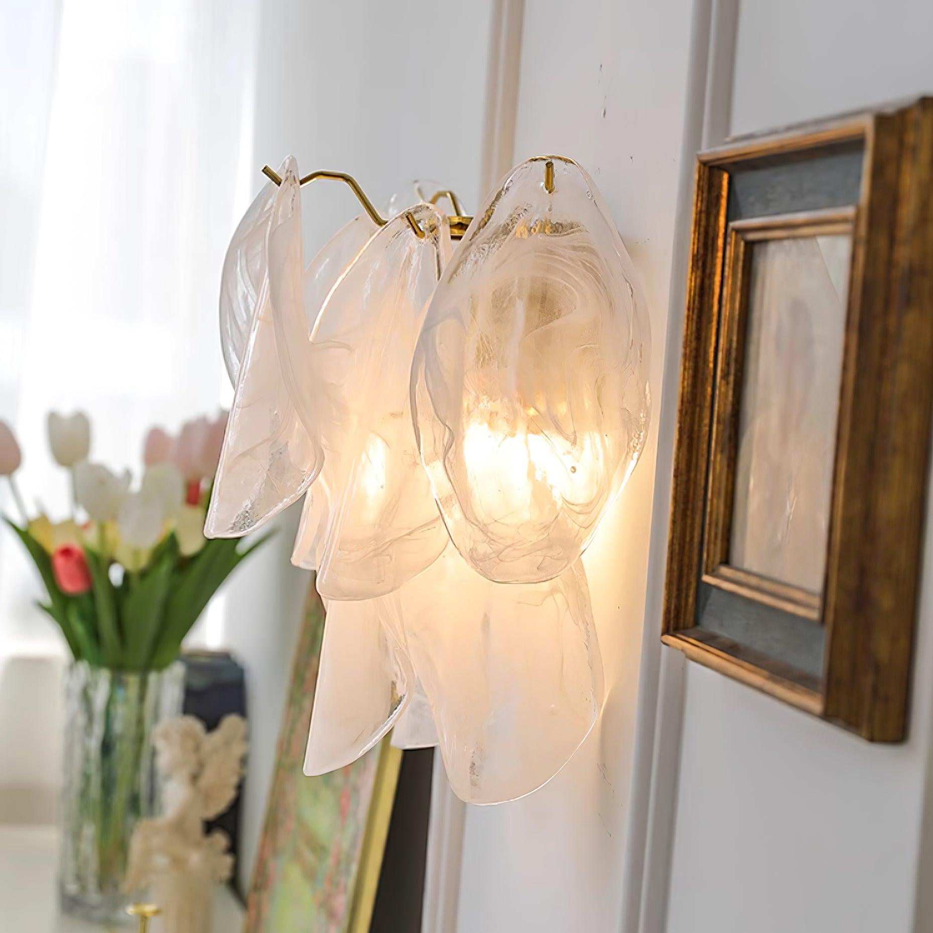 Evelo Petal Glass Wall Lamp - Letslighting