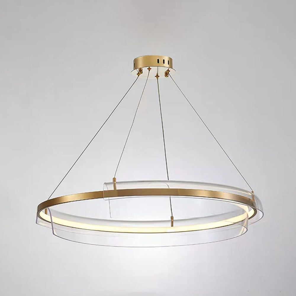 Arisha Lampade a Sospensione Metallo Oro Annulare Minimalista LED Soggiorno/Camera da Letto