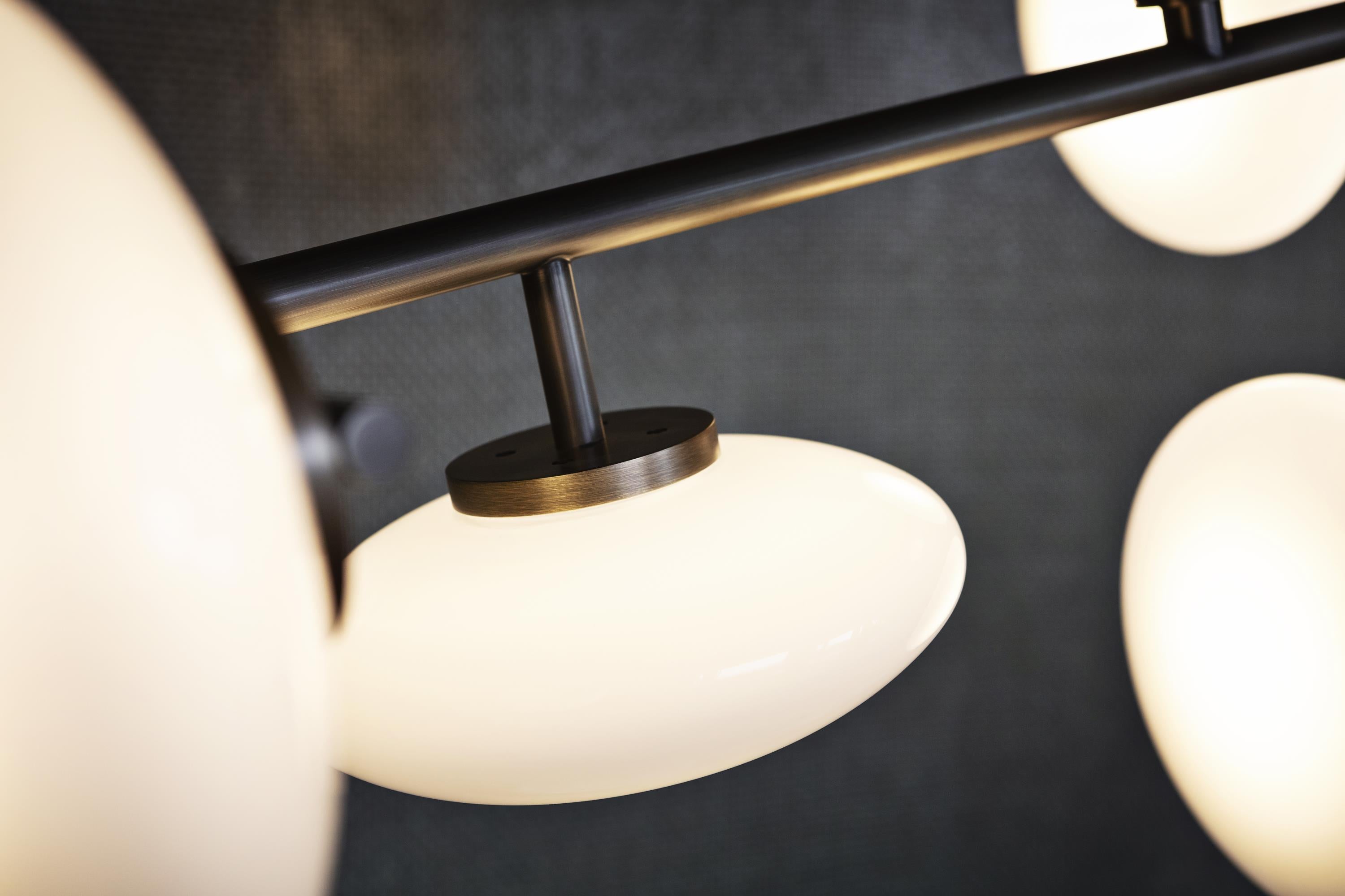 Umirarae Individual Creativity Brass Glass Ceiling Lamp - Lamp Copper