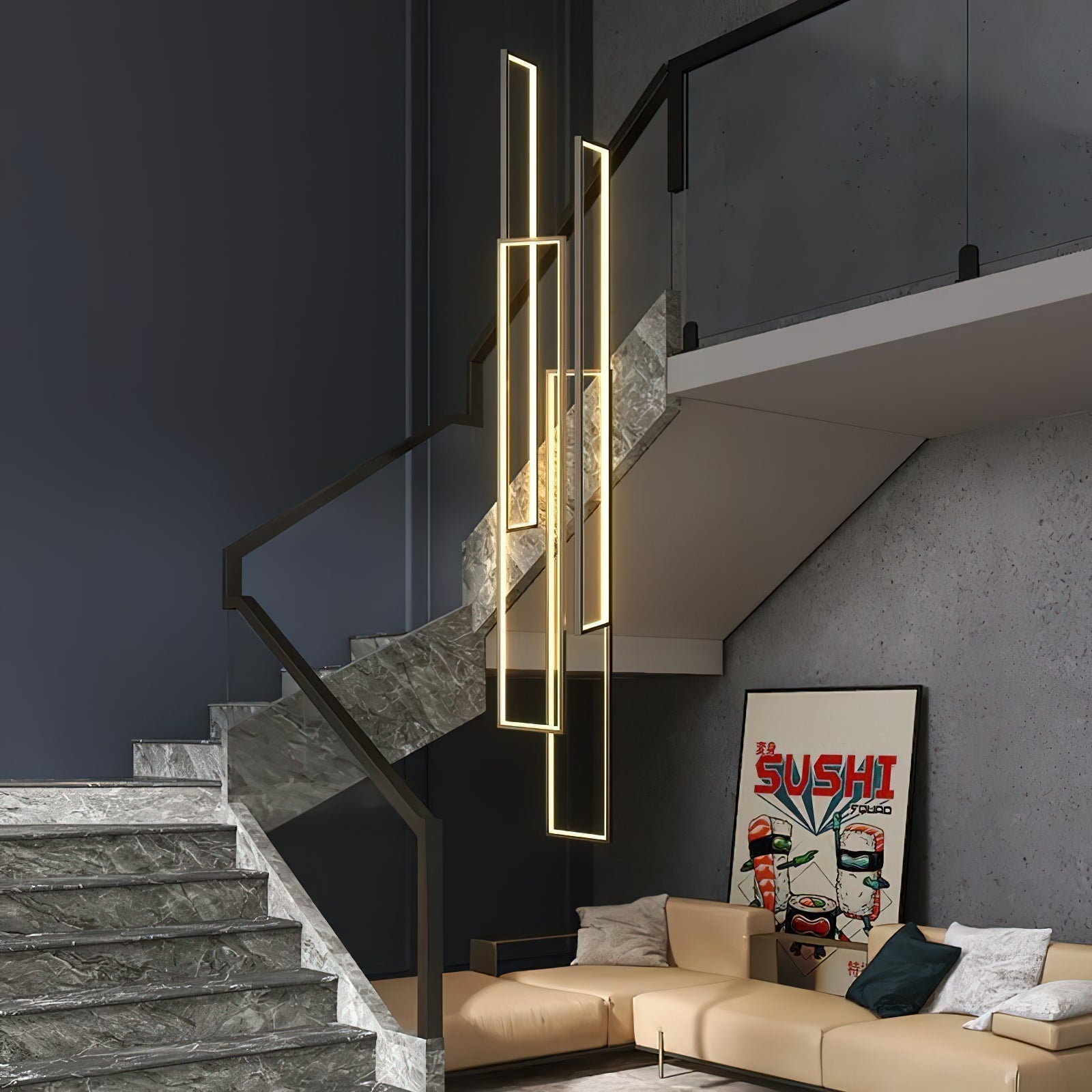 Sysorila Modern Minimalist LED Metal Pendant Light - Lamp Copper