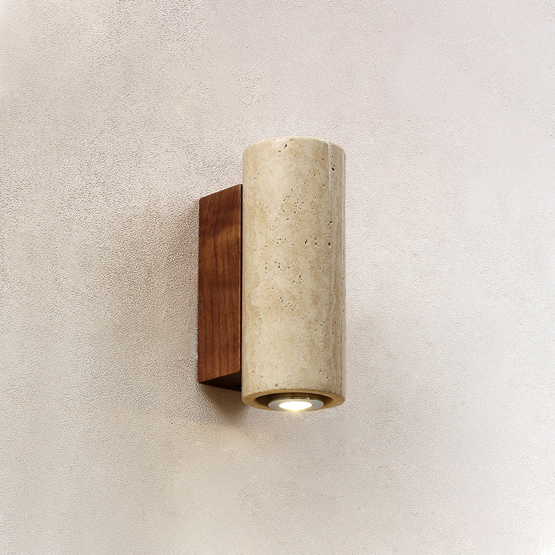 Uvineth Modern Minimalist Travertine Wall Lamp - Lamp Copper