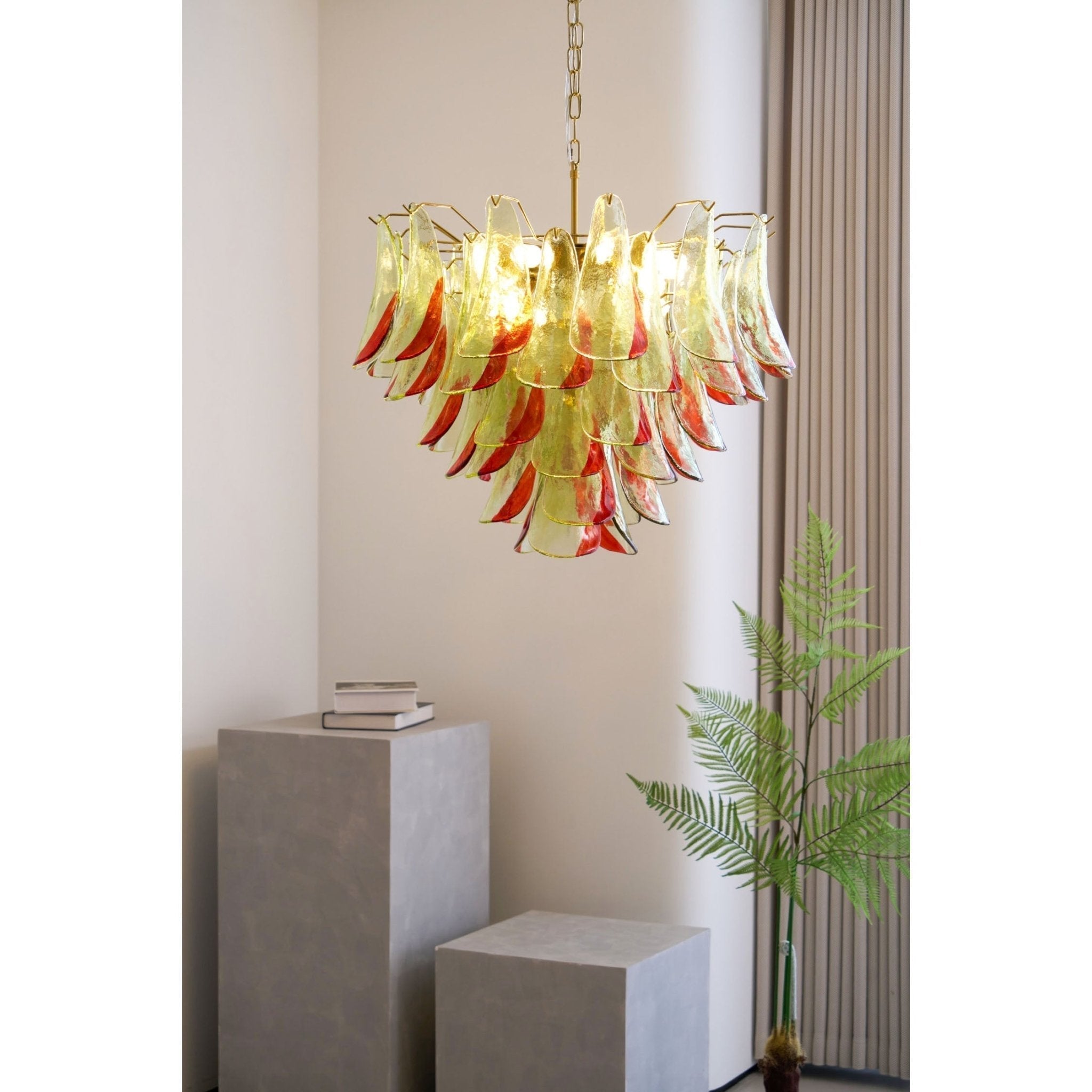 Aurora Chandelier Murano Glass Petal Elegant - Blowlighting