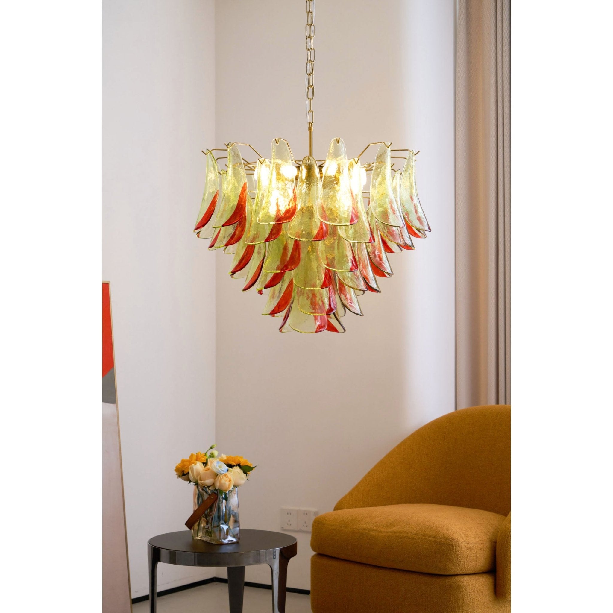 Aurora Chandelier Murano Glass Petal Elegant - Blowlighting