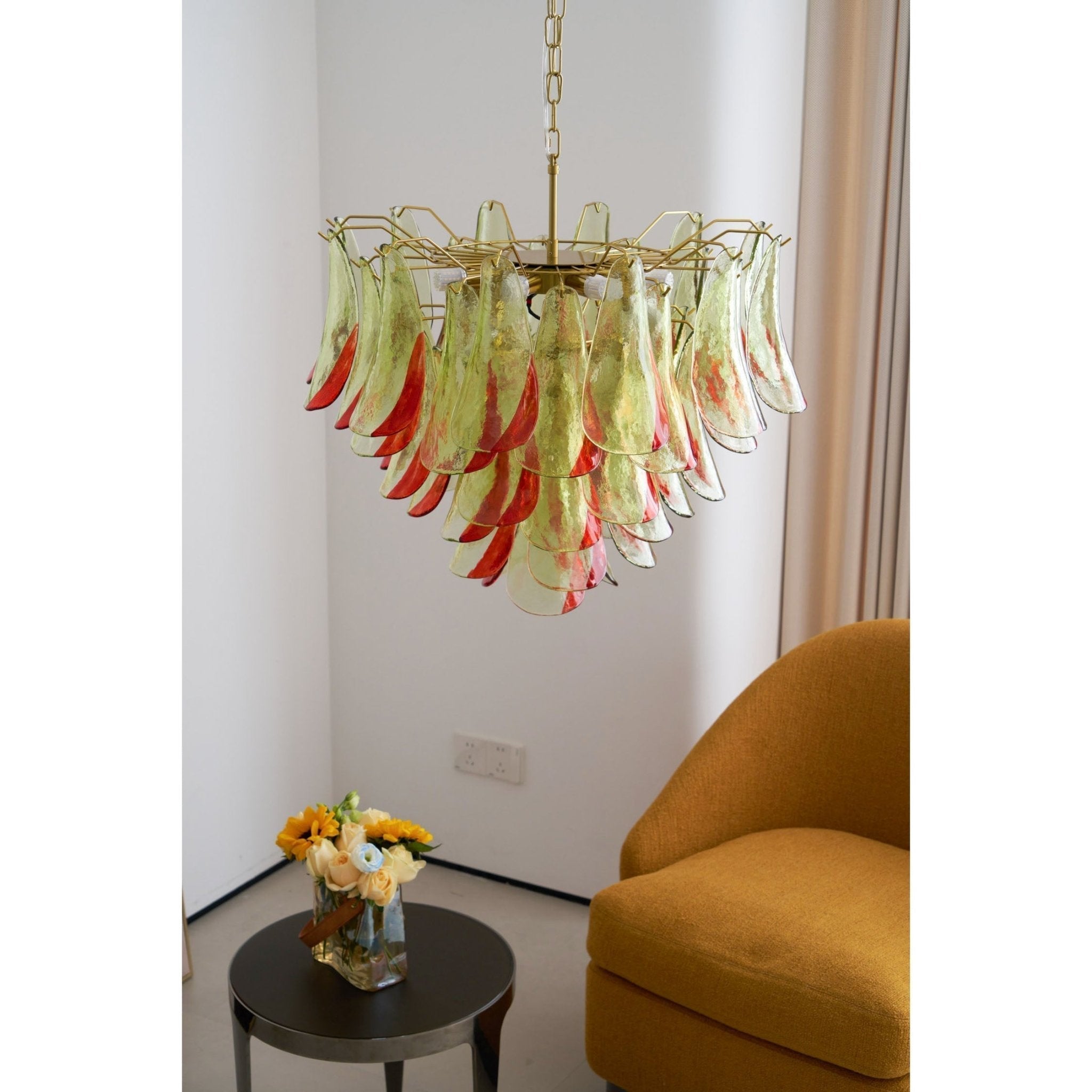 Aurora Chandelier Murano Glass Petal Elegant - Blowlighting