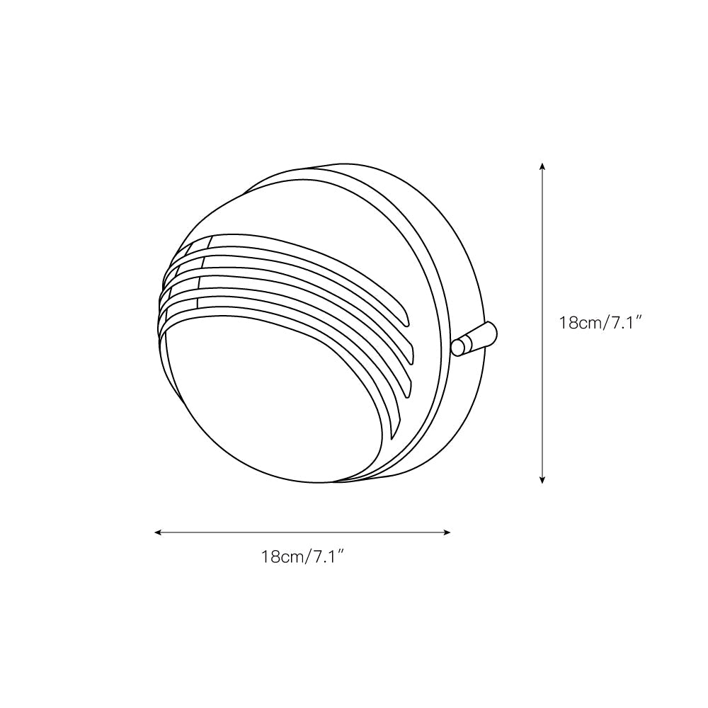 Olcarila Vintage Outdoor Metal Glass Sconce Wall Lamp - Lamp Copper