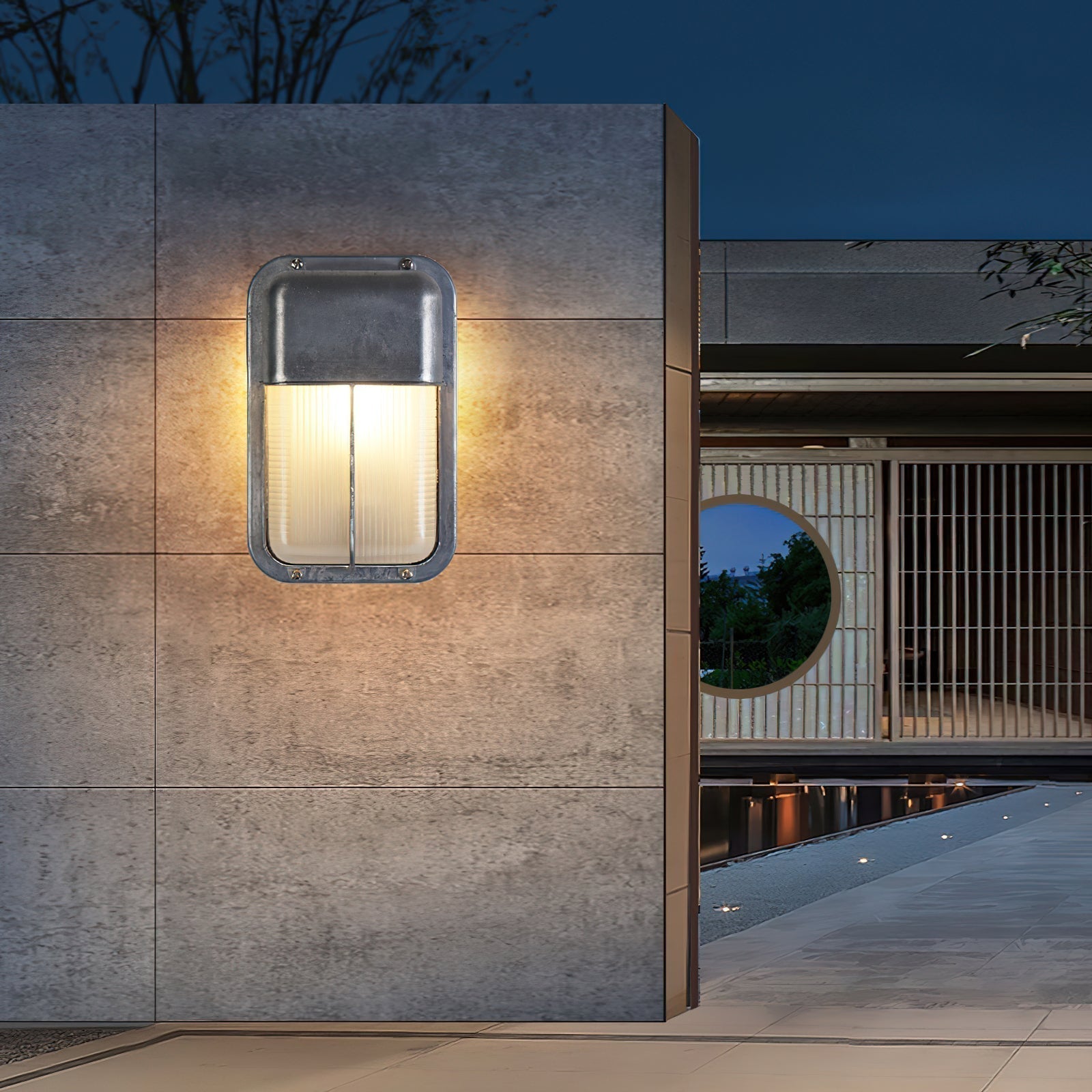 Olcarila Vintage Outdoor Metal Glass Sconce Wall Lamp - Lamp Copper