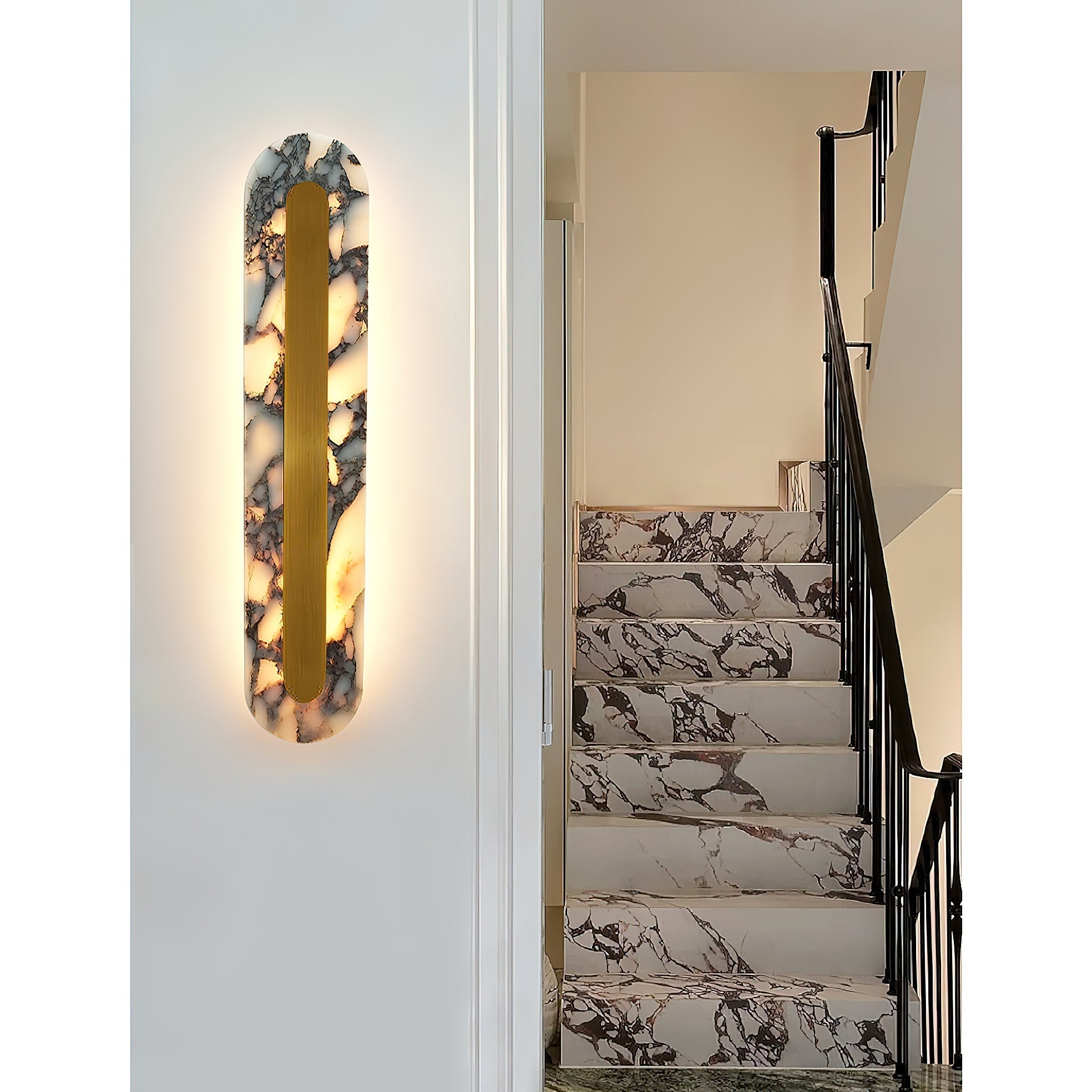 Marmo Modern Minimalist Metal Marble Wall Lamp - Lamp Copper