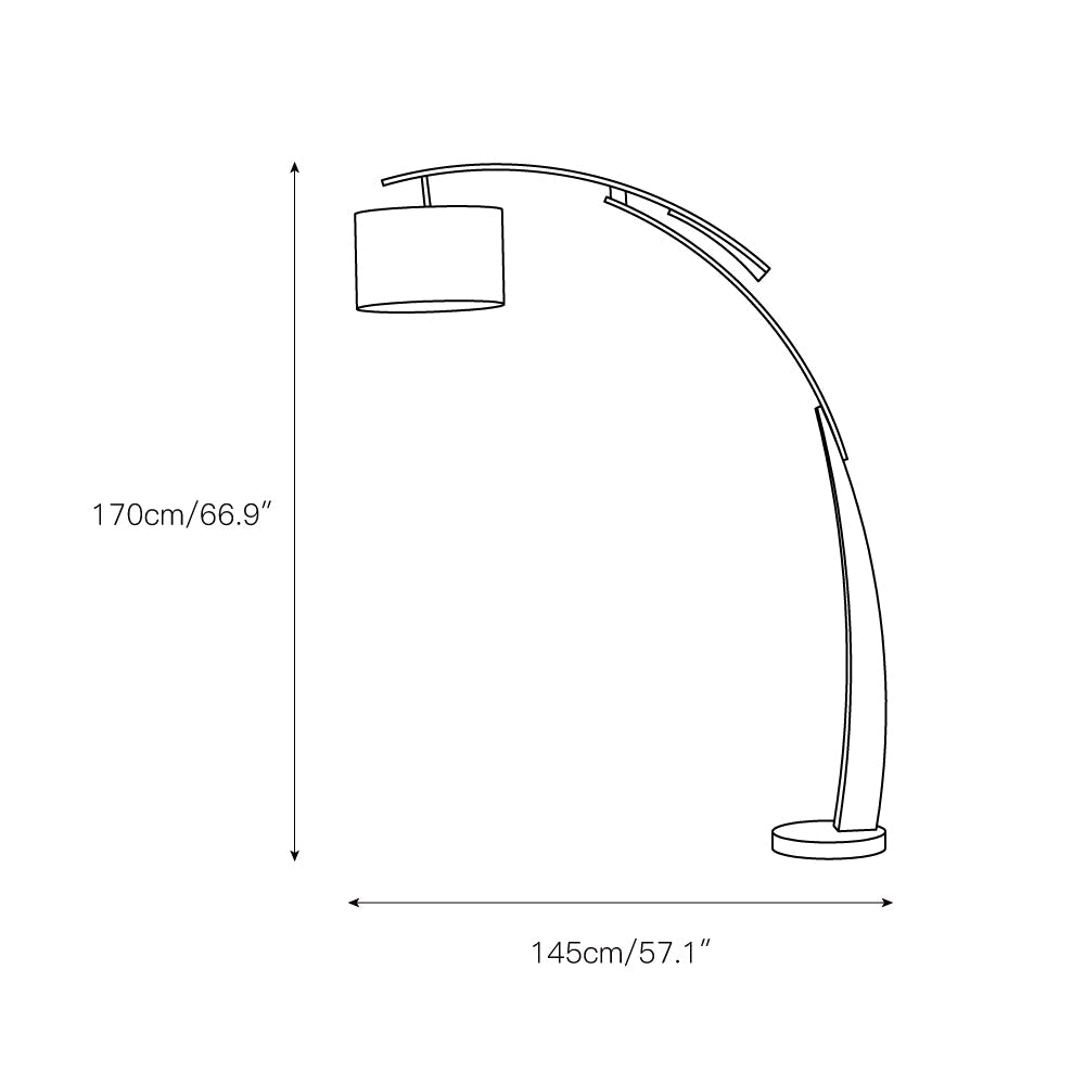 Matterhorn Arc Floor Lamp - Lamp Copper