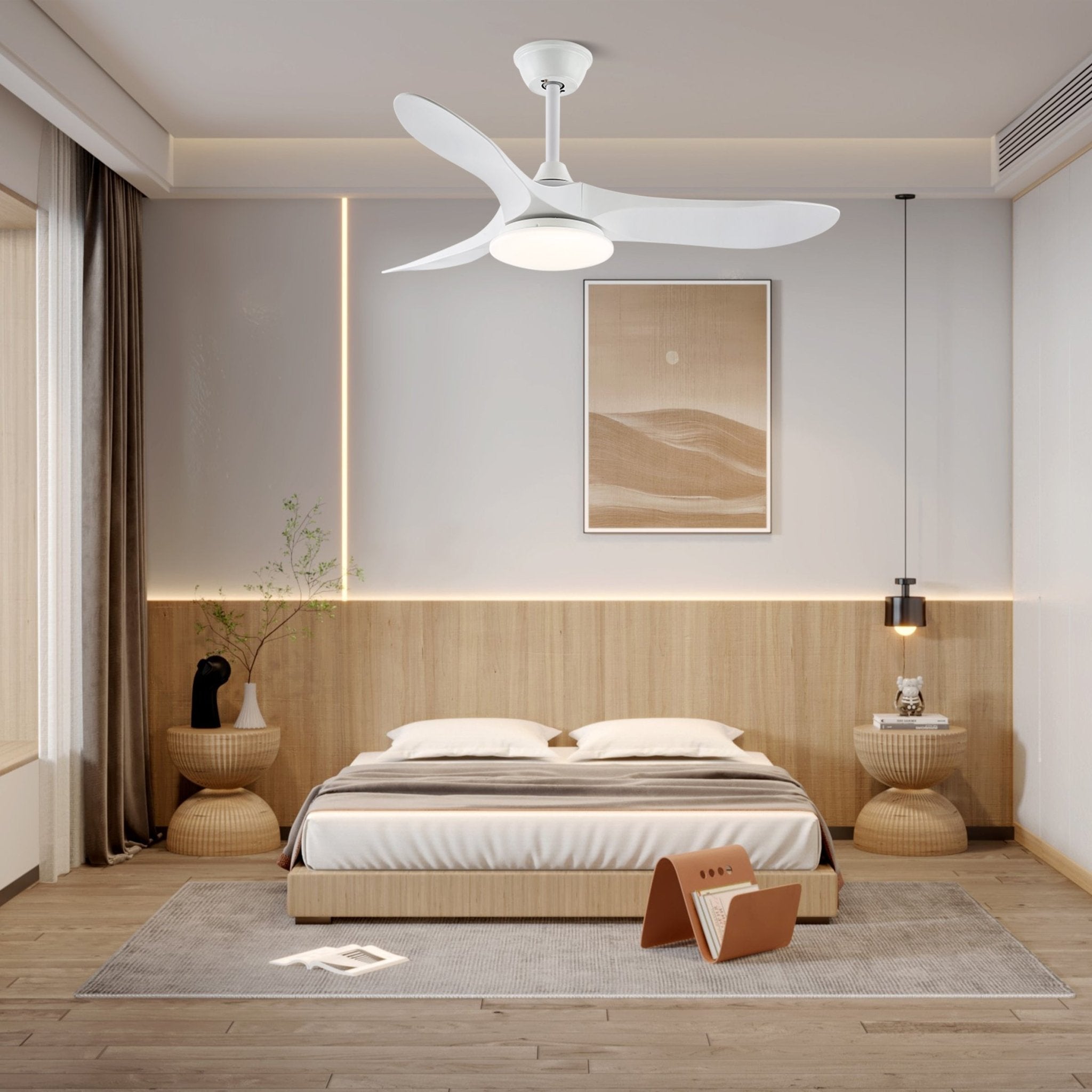 Ventilatore da Soffitto con Luce NovaVent con finitura Nera.