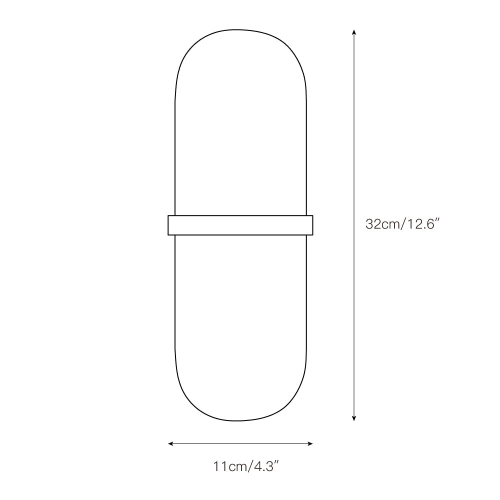 Symirel Modern Minimalist Pill Form Alabaster Sconce Wall Lamp - Lamp Copper