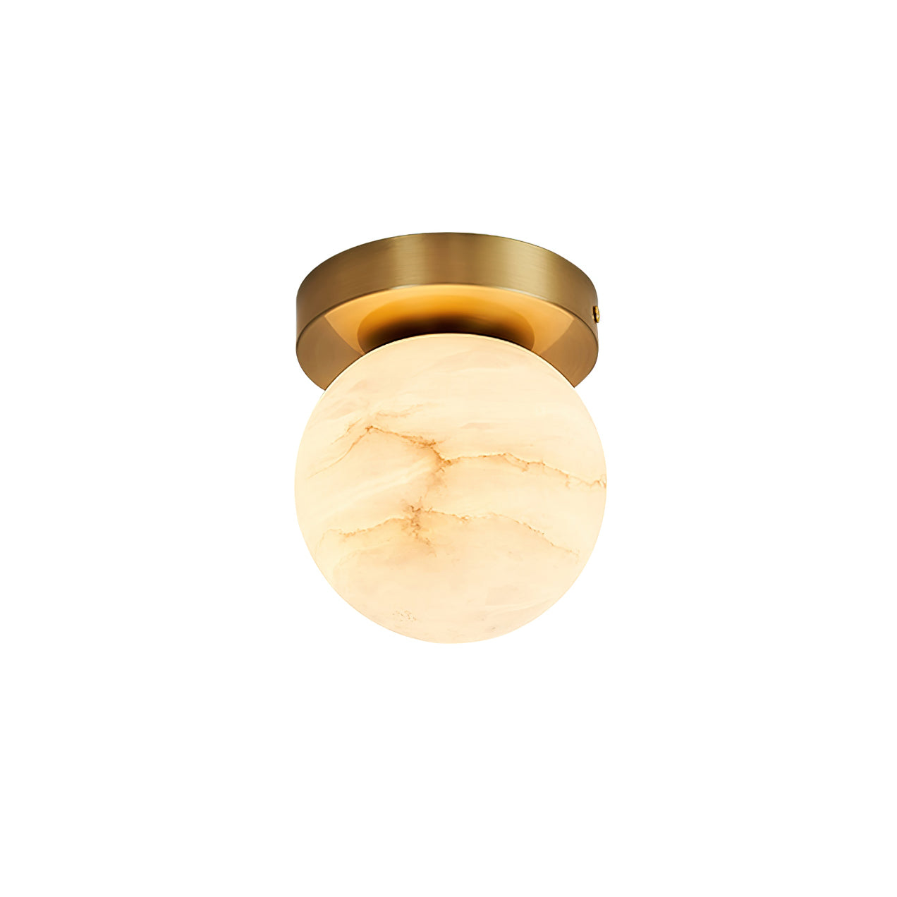 Cedoria Modern Minimalist Alabaster Ceiling Light - Lamp Copper