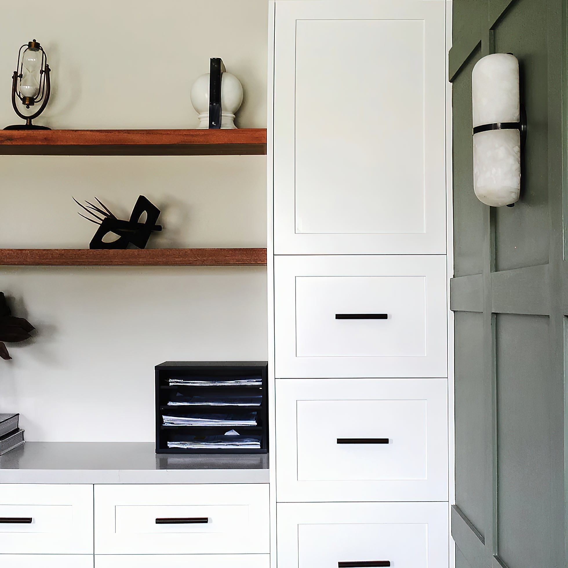 Symirel Modern Minimalist Pill Form Alabaster Sconce Wall Lamp - Lamp Copper