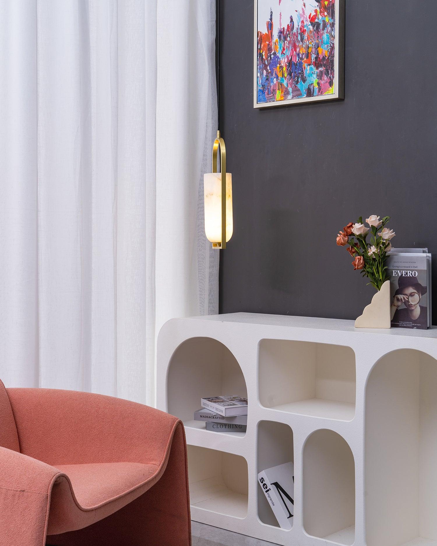 Aethyn Arch Alabaster Pendant Light - Neutralighting