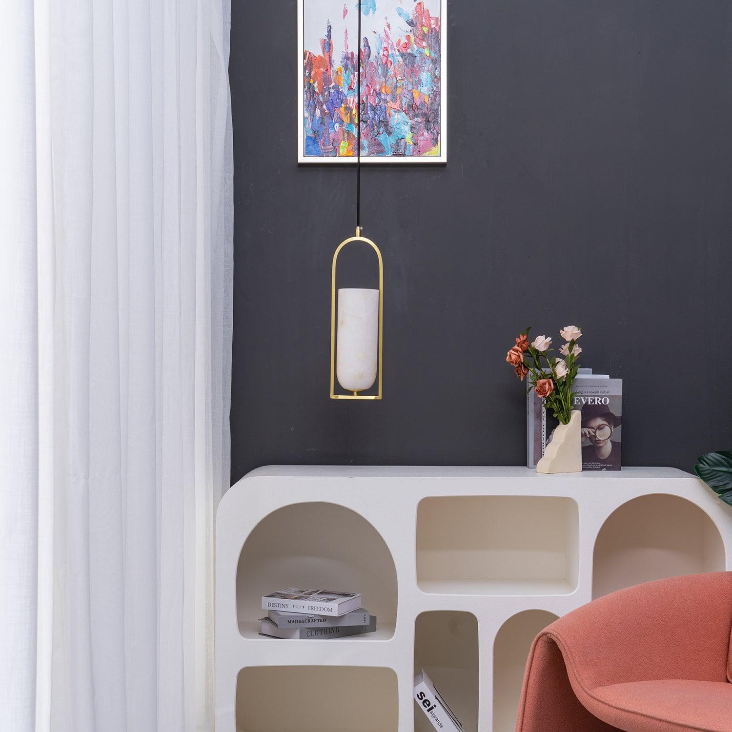 Aethyn Arch Alabaster Pendant Light - Neutralighting