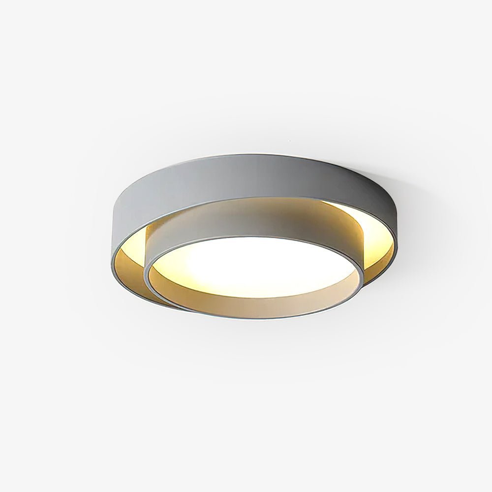 Arisha Lampada da Soffitto con Doppio Anello a Forma Cilindrica