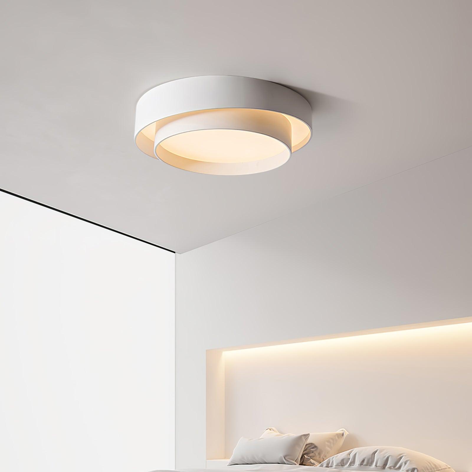 Arisha Lampada da Soffitto con Doppio Anello a Forma Cilindrica