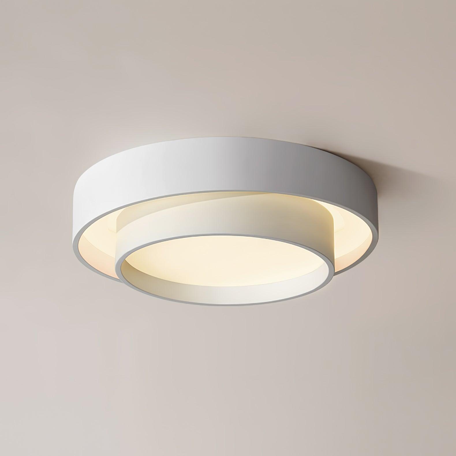 Arisha Lampada da Soffitto con Doppio Anello a Forma Cilindrica