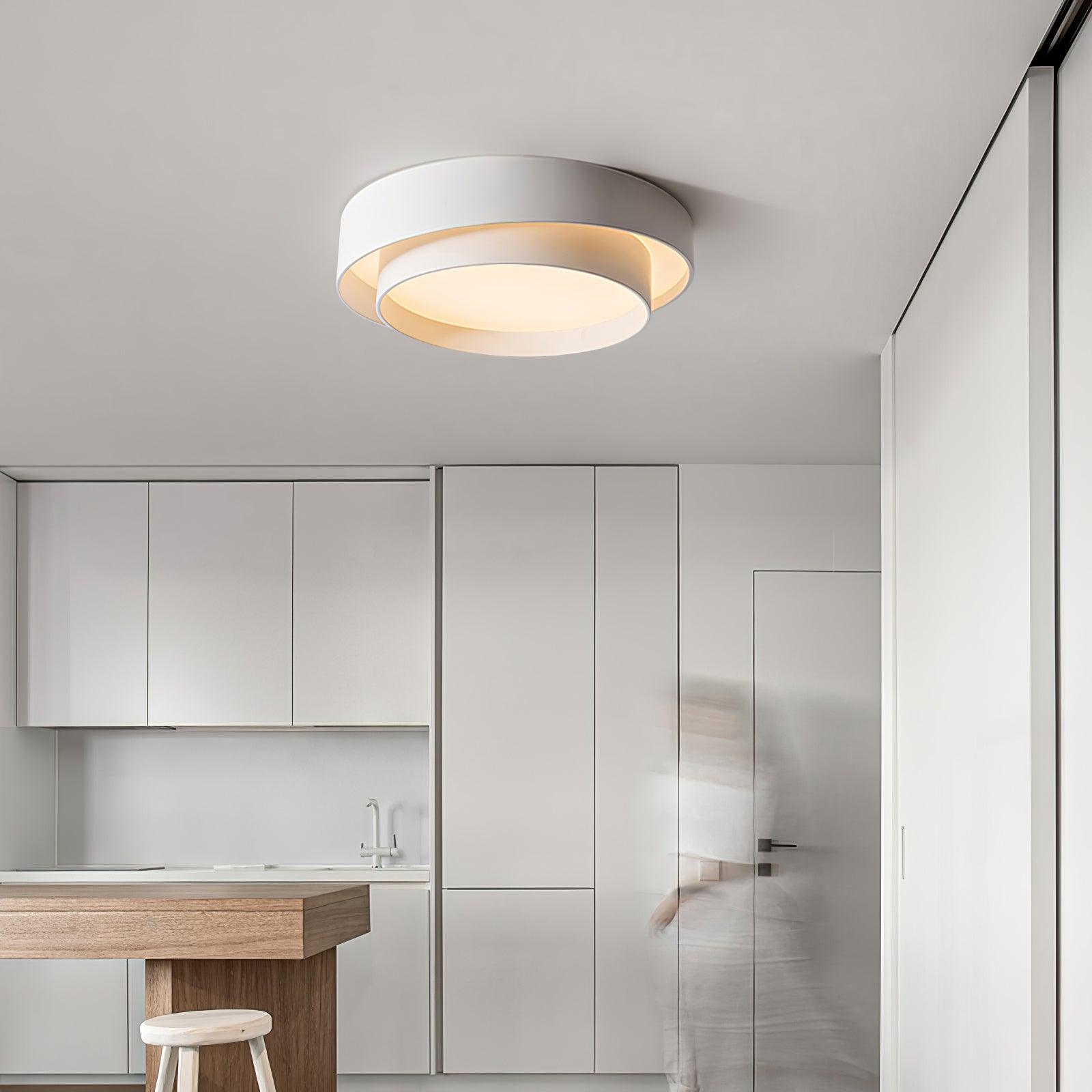 Arisha Lampada da Soffitto con Doppio Anello a Forma Cilindrica
