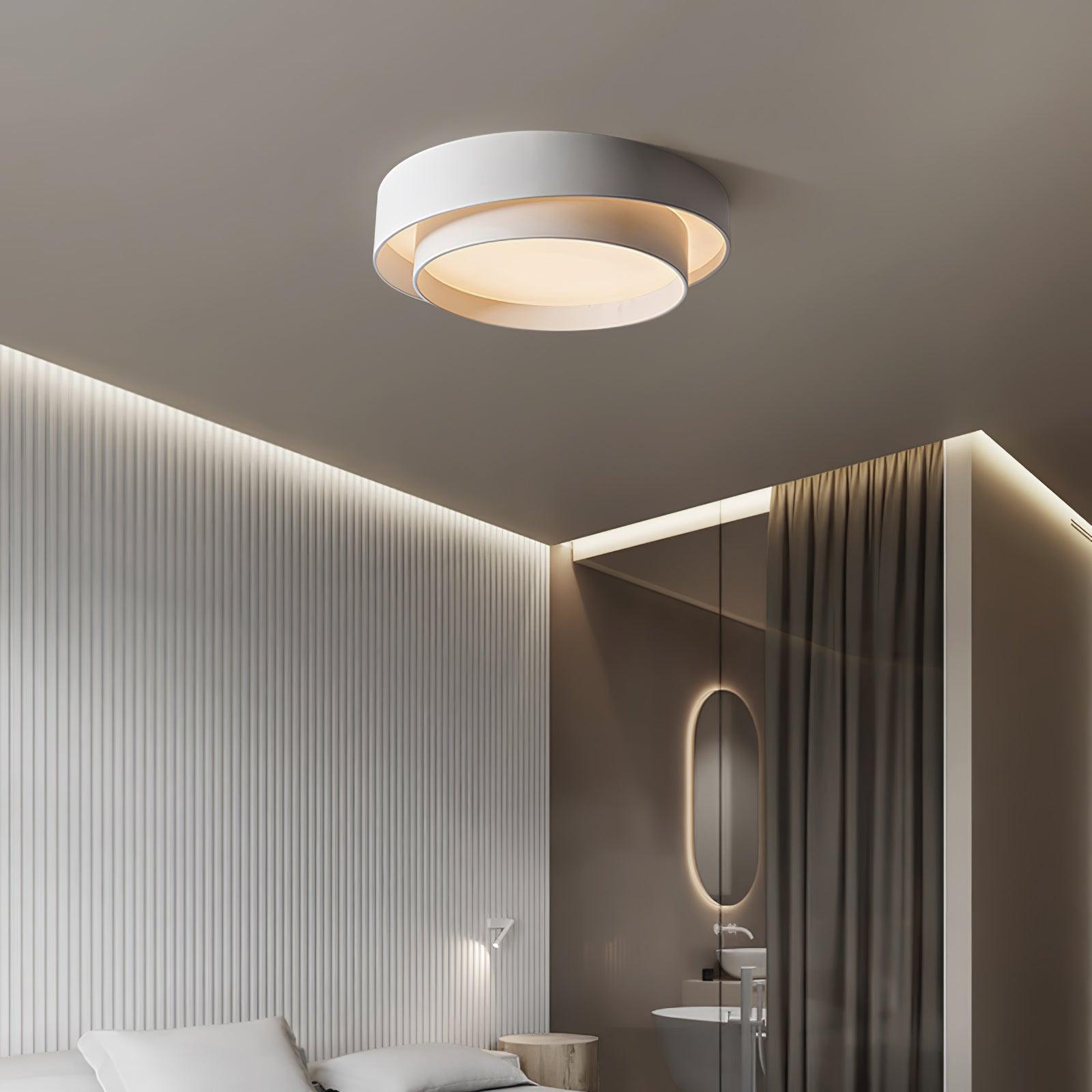 Arisha Lampada da Soffitto con Doppio Anello a Forma Cilindrica