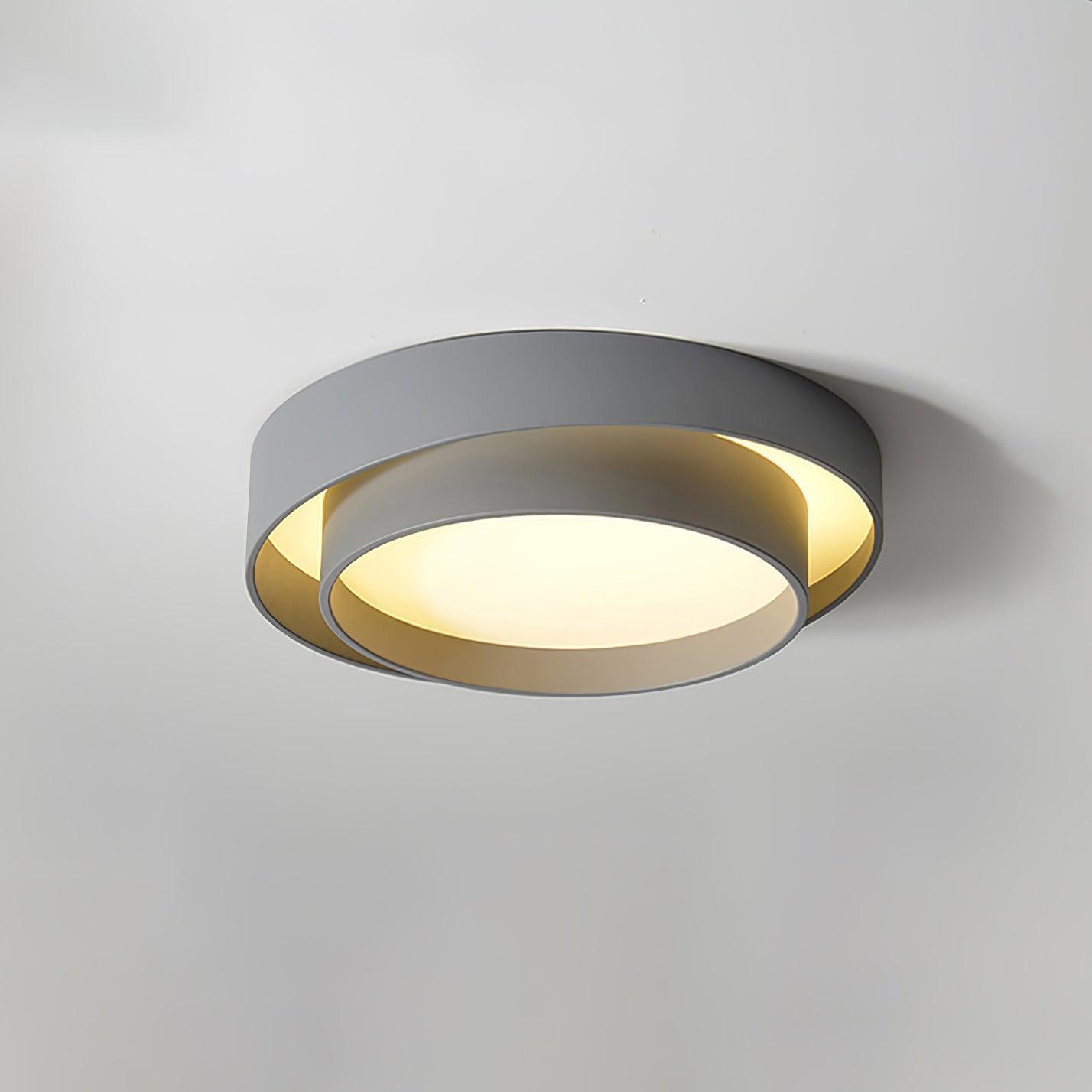 Arisha Lampada da Soffitto con Doppio Anello a Forma Cilindrica