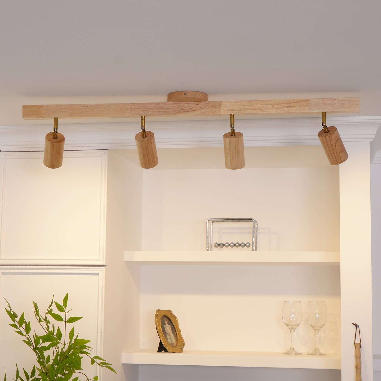 Aim Illuminazione a Binario Classica in Legno con Faretto
