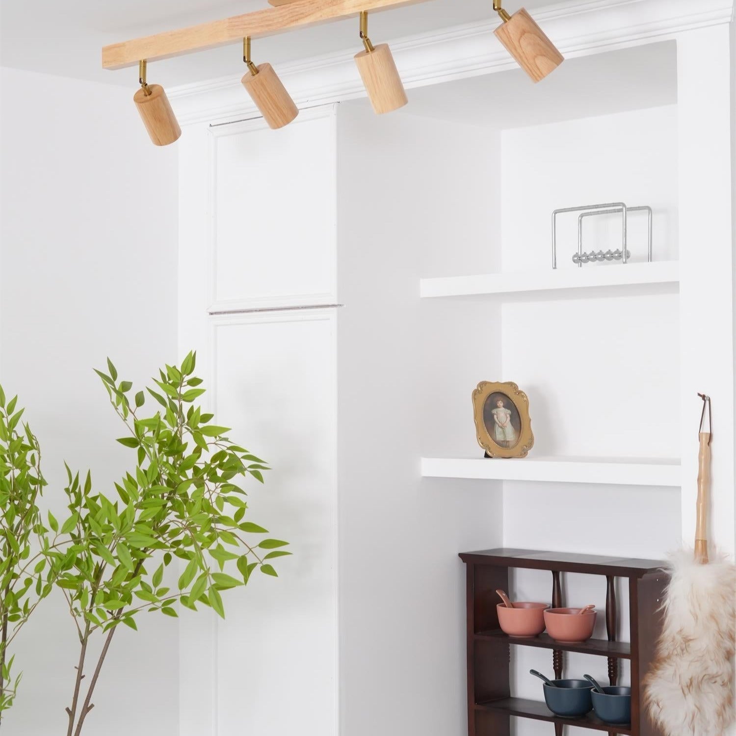 Aim Illuminazione a Binario Classica in Legno con Faretto