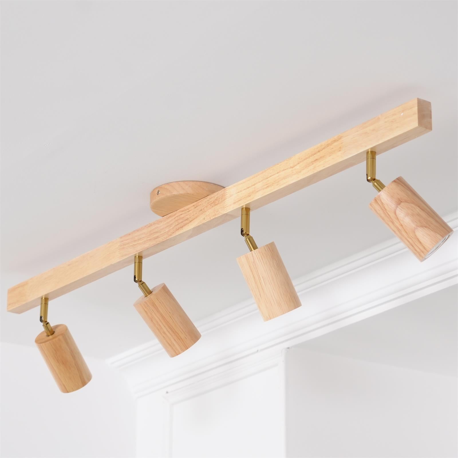 Aim Illuminazione a Binario Classica in Legno con Faretto
