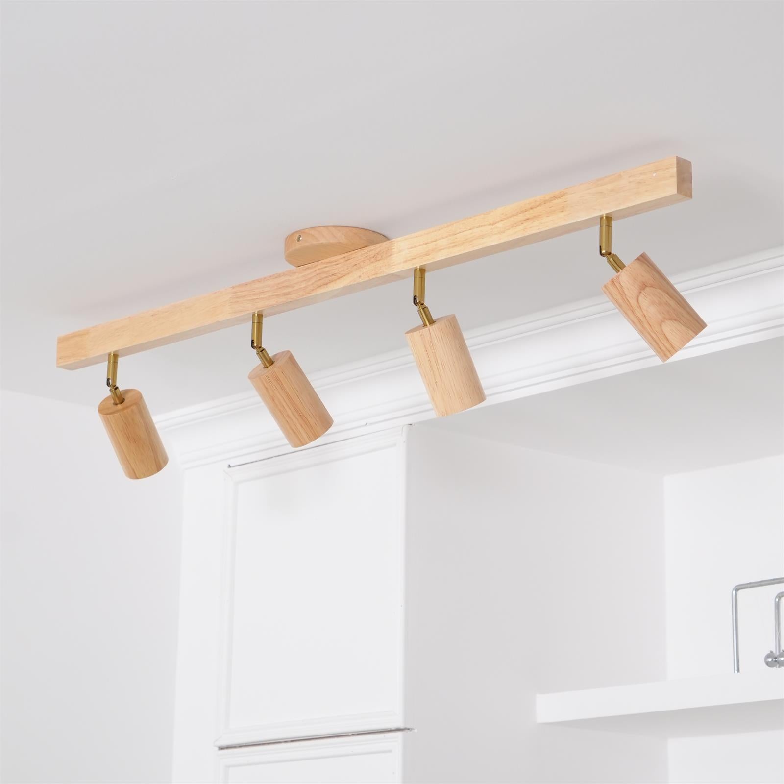 Aim Illuminazione a Binario Classica in Legno con Faretto