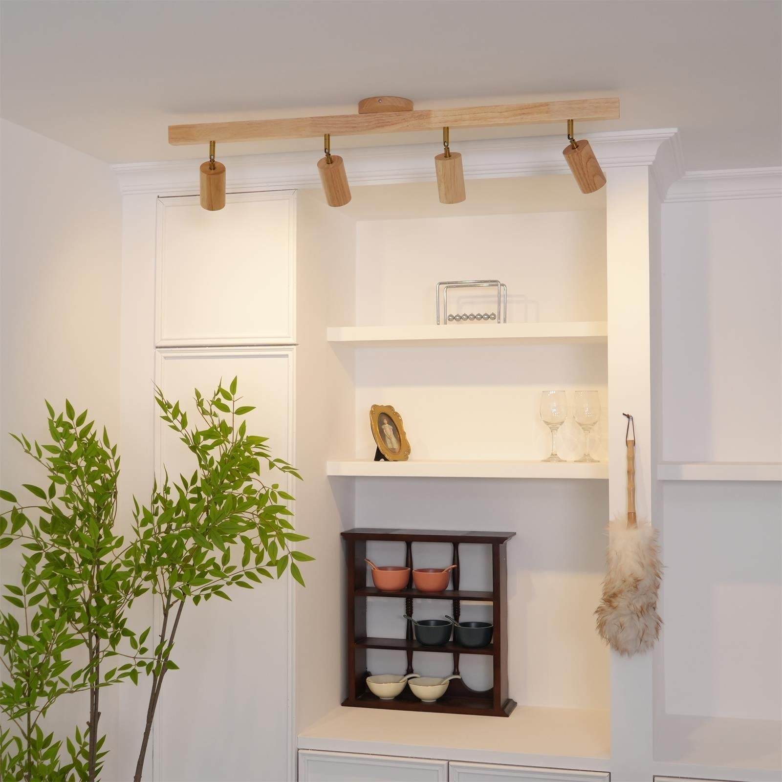 Aim Illuminazione a Binario Classica in Legno con Faretto